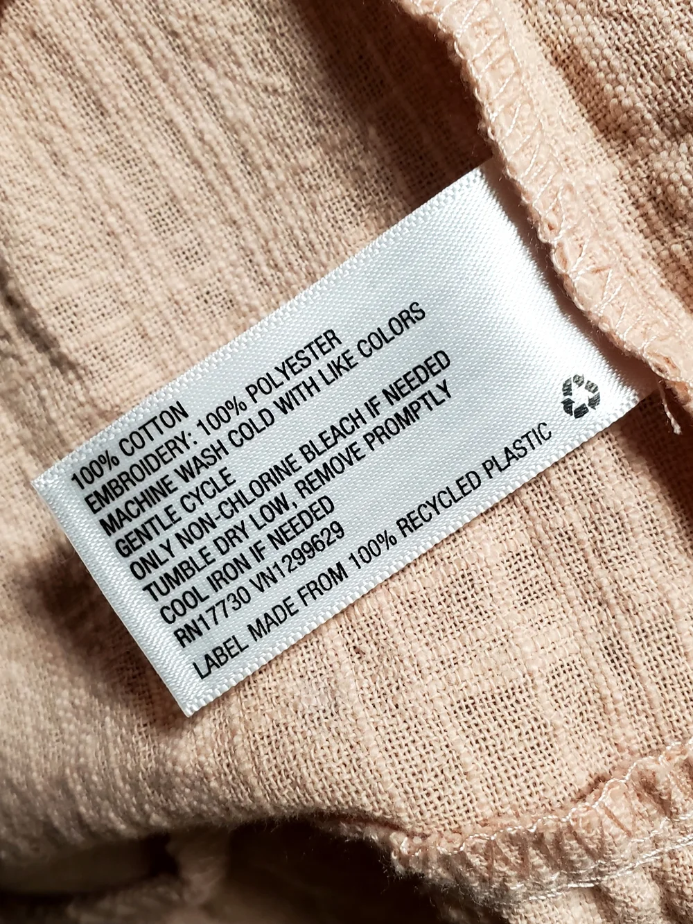 Knox Rose 100% Cotton Blush Embroidered Tiered Mini Dress - Picture 5 of 5